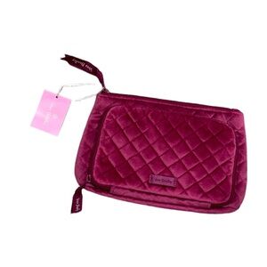 NWT Vera Bradley Majestic Magenta Quilted Compact Make Up Bag